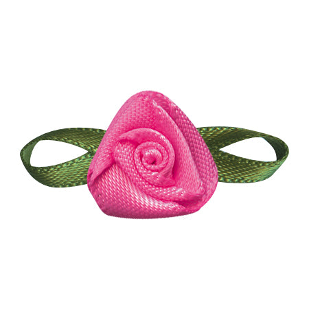 Ribbon Bow Foliage Flower With Single Face Satin  Ivory Ribbon(10 PCS)