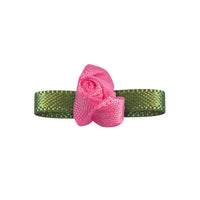 Ribbon Bow with Flower Foliage small(10PCS)