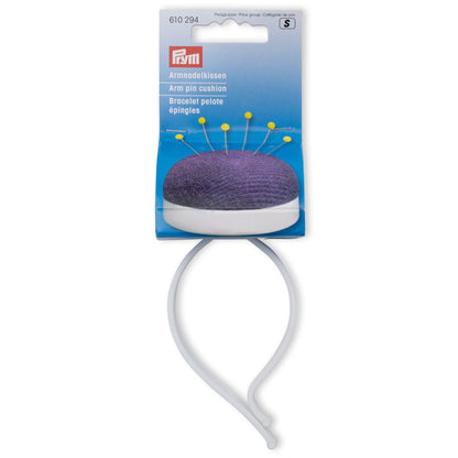Arm Pin cushion Profi dark violet/white with strap