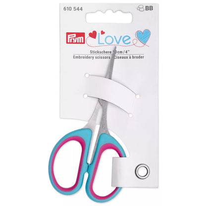 Embroidery scissors Prym Love, 10 cm, mint/pink