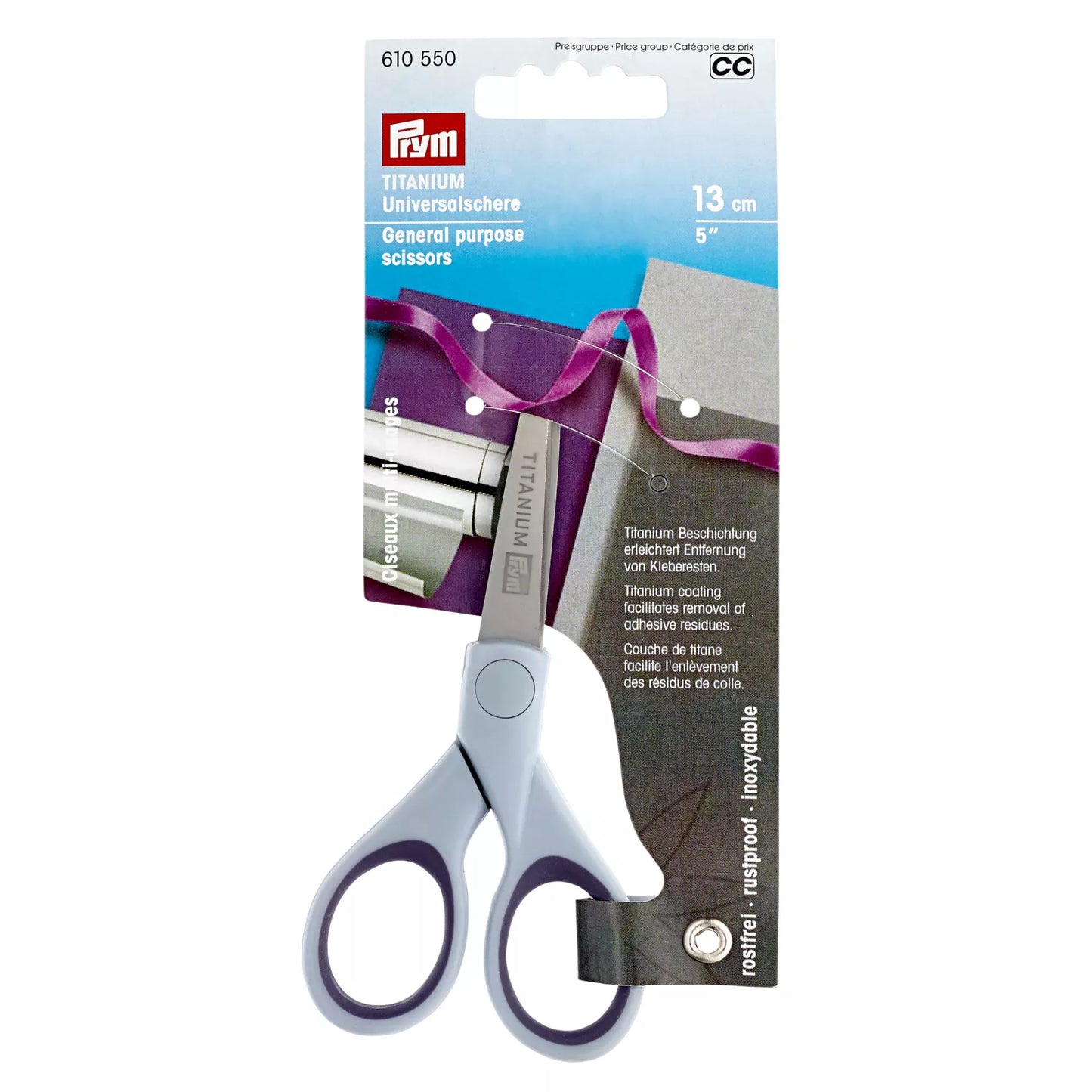 General purpose titanium scissors 13cm