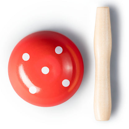 Darning Mushroom hardwood natural lacquered, toadstool patt.