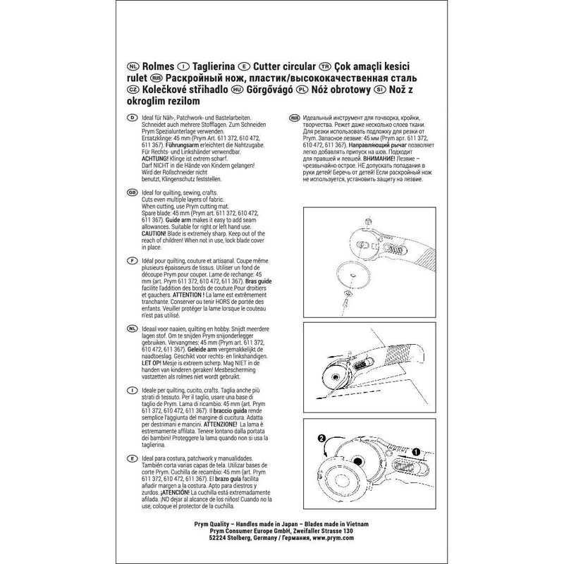 Wave blade for Multi-purpose rotary cutter + 3 Blades