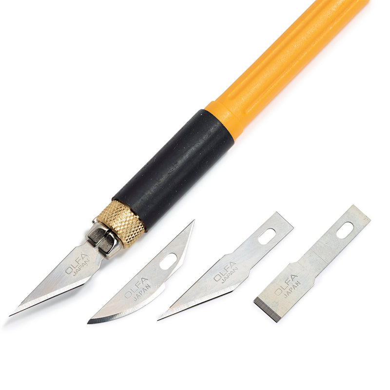 Art knife with 3 spare blades