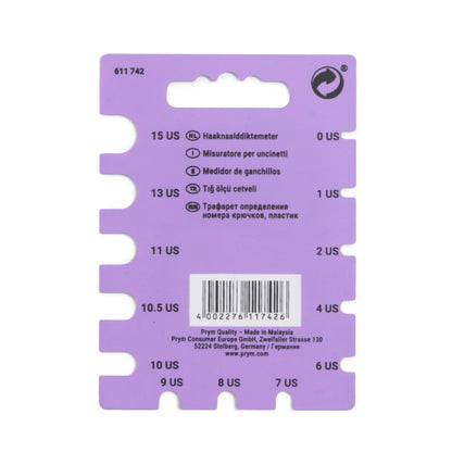 Crochet hook gauge