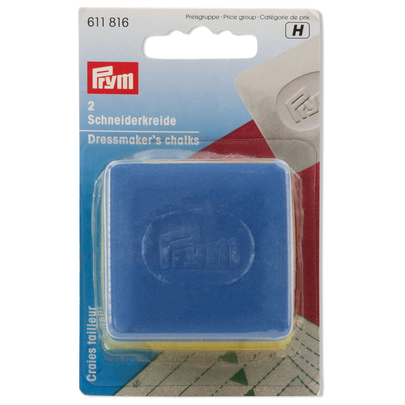 Tailor's chalk slabs, yellow/blue