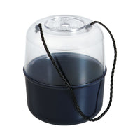 Ball of Wool Holder with transparent lid plastic dark violet