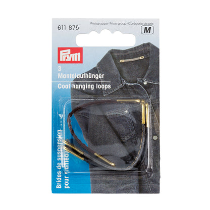 Coat hanging loops, artificial leather, assorted colors