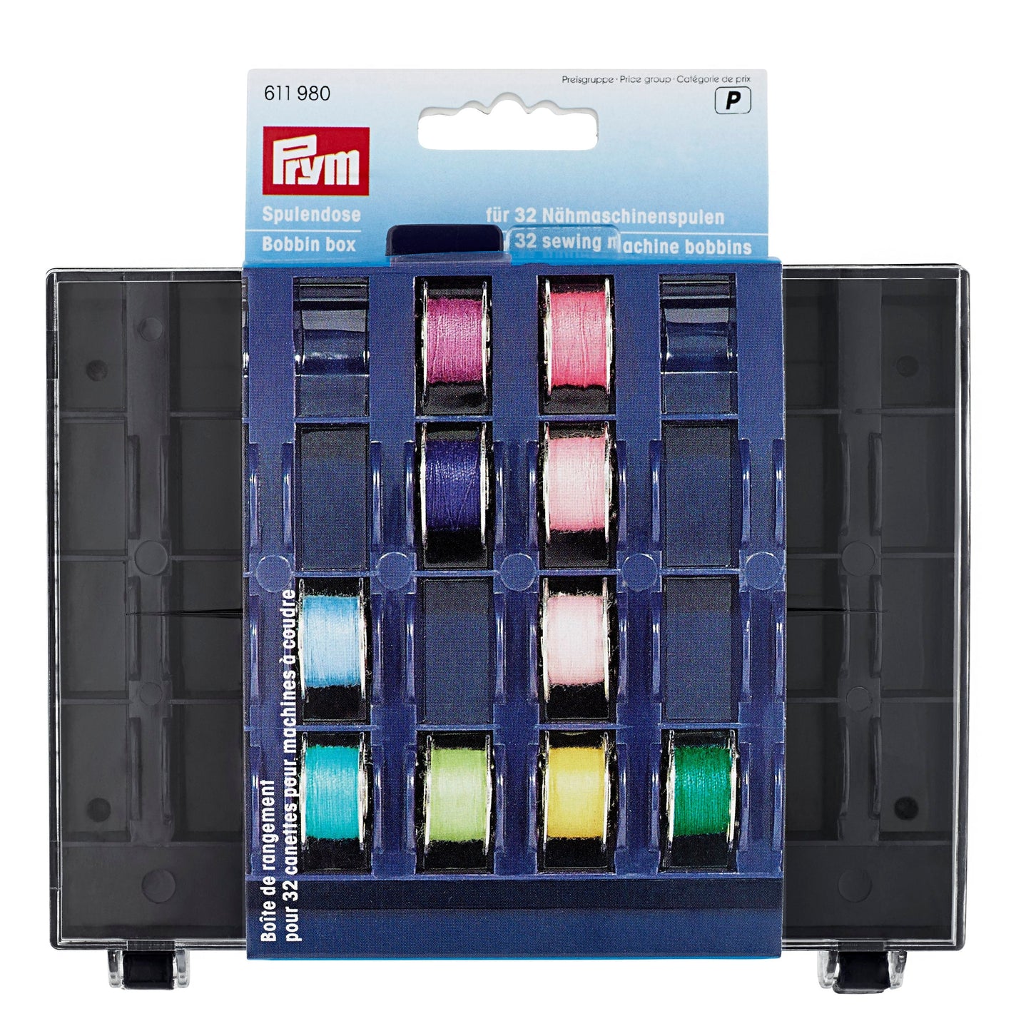 Bobbin Box for 32 Bobbins 3 x 13 x 16 cm
