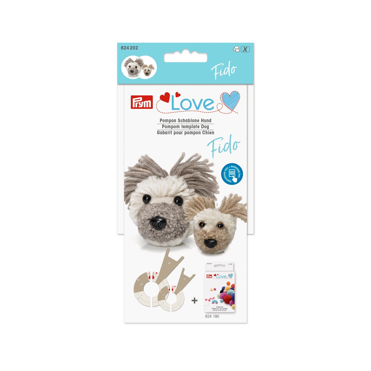 Pompom template Dog Fido