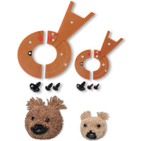 Pompom template Bear Charlie