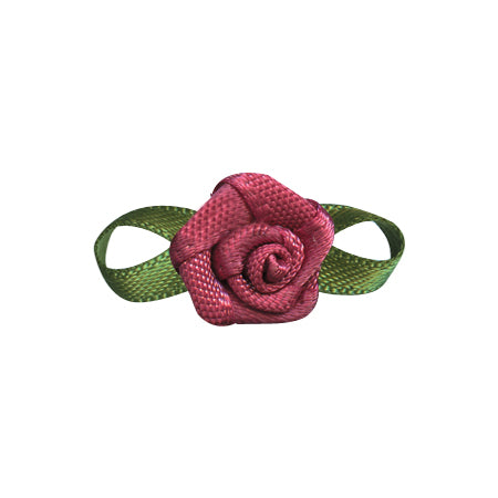 Flower Foliage Single Face Satin Bow (20pcs)