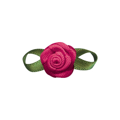 Flower Foliage Single Face Satin Bow (20pcs)