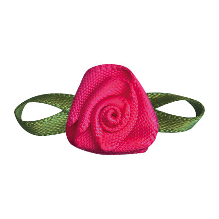 Ribbon Bow Foliage Flower With Single Face Satin  Ivory Ribbon(10 PCS)