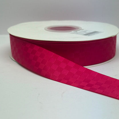 Premium Satin Check Ribbon 25MM
