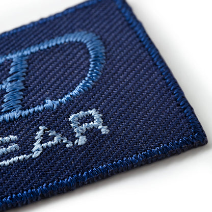 Applique jeans label, dark blue, rectangle, Speed Wear