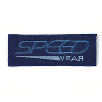 Applique jeans label, dark blue, rectangle, Speed Wear