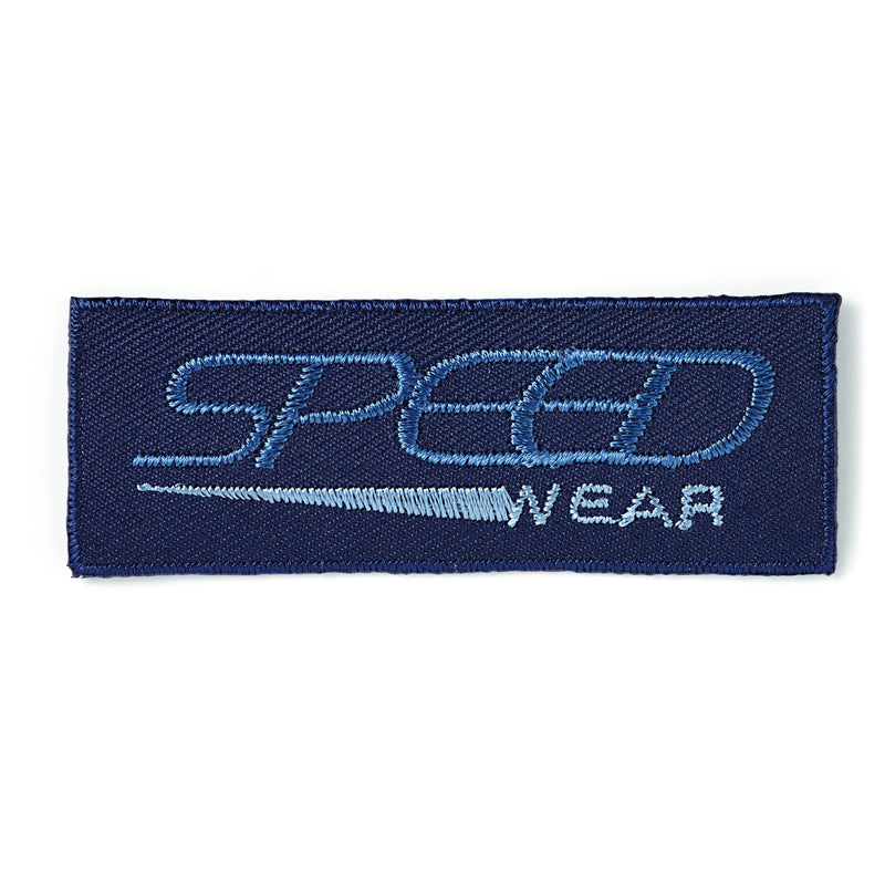 Applique jeans label, dark blue, rectangle, Speed Wear