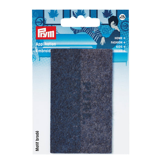 Applique jeans label, dark blue, rectangle, Pure Classic