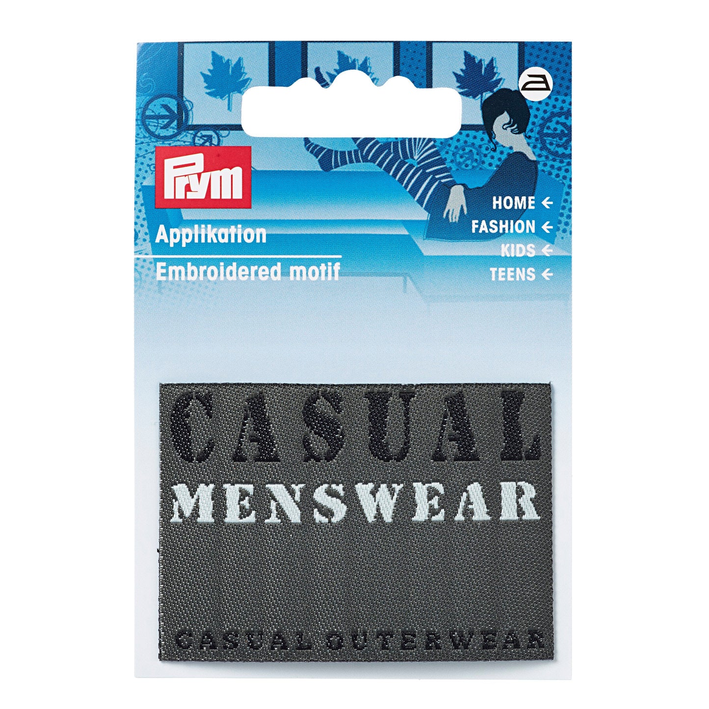 Applique jeans label, black, rectangle, Casual Menswear