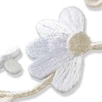 Applique flower tendril white/cream
