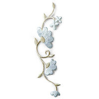 Applique flower tendril white/cream