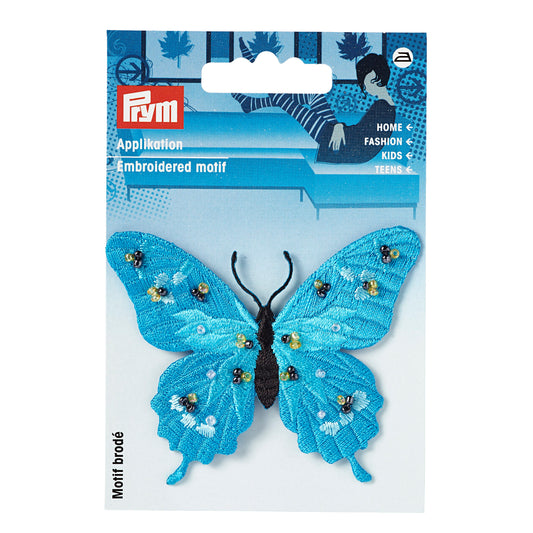 Abblique Exclusive butterfly, turquoise, with beads