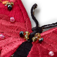 Abblique Exclusive butterfly, red, with beads