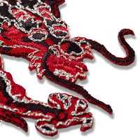 Applique Asia, dragon, red/black