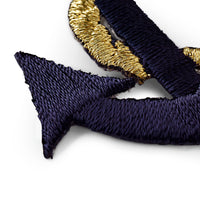 Applique anchor, blue/gold