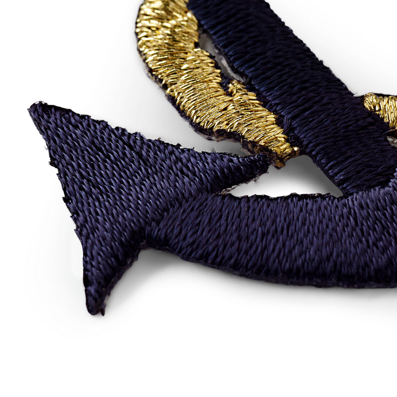 Applique anchor, blue/gold