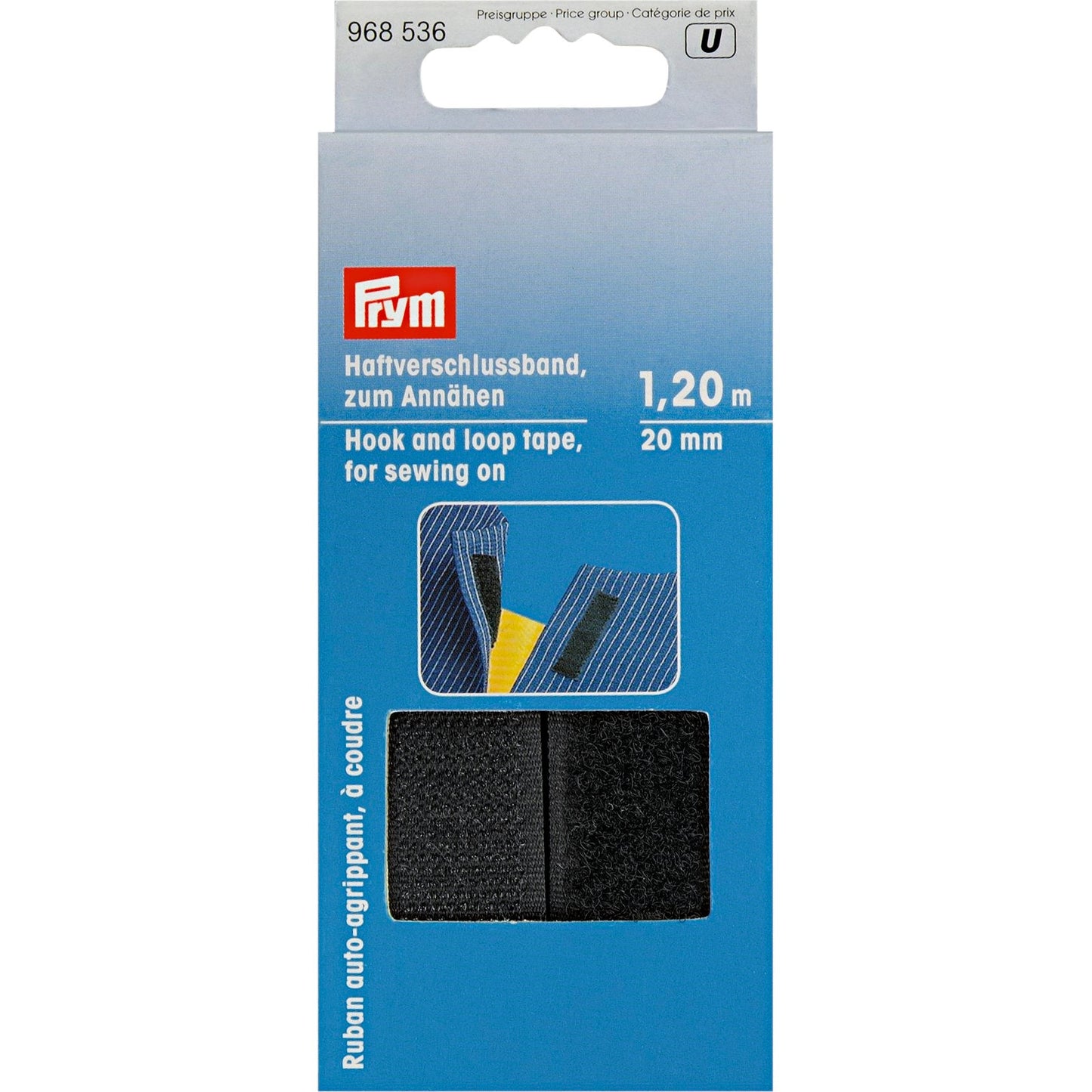 Hook and Loop Tape for sewing on 20 mm black