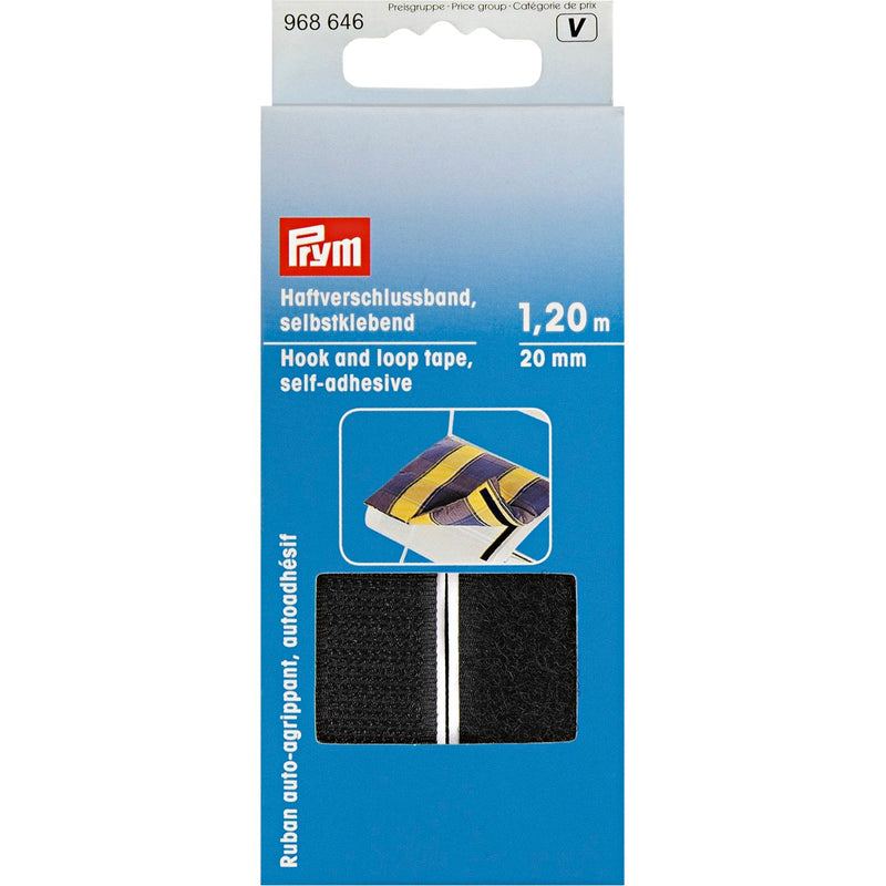 Hook and Loop Tape self-adhesive 20 mm black