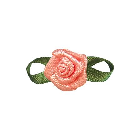 Flower Foliage Single Face Satin Bow (20pcs)
