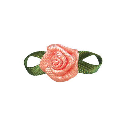 Flower Foliage Single Face Satin Bow (20pcs)