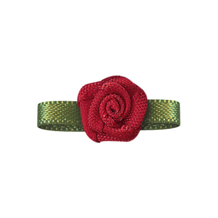 Bow Foliage Flower With Single Face Satin (20 PCS)