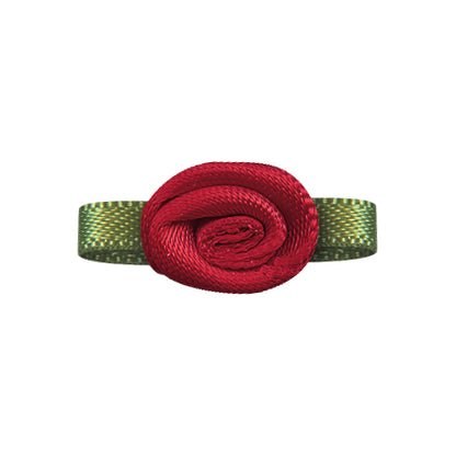 Bow Foliage Flower With Single Face Satin  (20PCS)