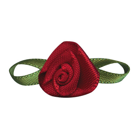 Bow Foliage Flower With Single Face Satin  Ivory Ribbon(20 PCS)