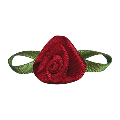 Bow Foliage Flower With Single Face Satin  Ivory Ribbon(20 PCS)