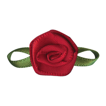 Satin Bow with Flower Foliage (20pcs)