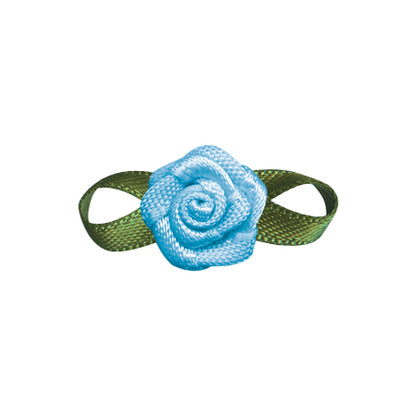 Flower Foliage Single Face Satin Bow (20pcs)