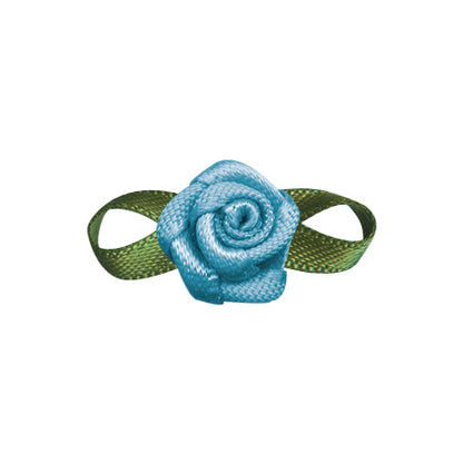 Flower Foliage Single Face Satin Bow (20pcs)
