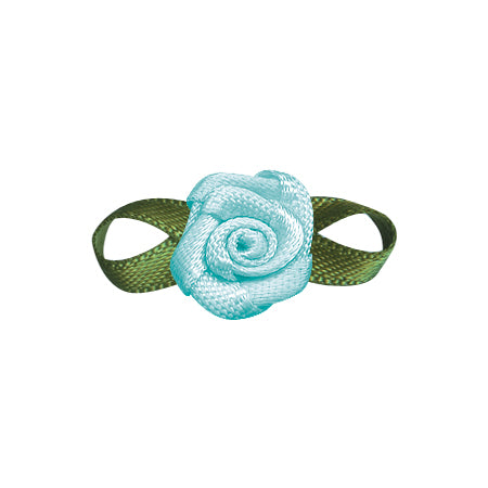 Flower Foliage Single Face Satin Bow (20pcs)