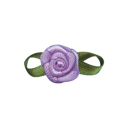 Flower Foliage Single Face Satin Bow (20pcs)