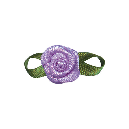 Flower Foliage Single Face Satin Bow (20pcs)