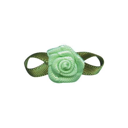 Flower Foliage Single Face Satin Bow (20pcs)
