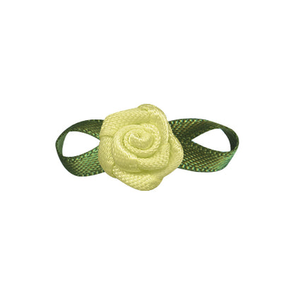 Flower Foliage Single Face Satin Bow (20pcs)