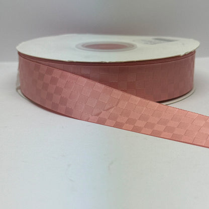 Premium Satin Check Ribbon 25MM