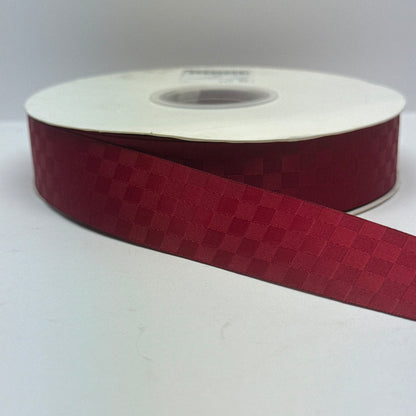 Premium Satin Check Ribbon 25MM