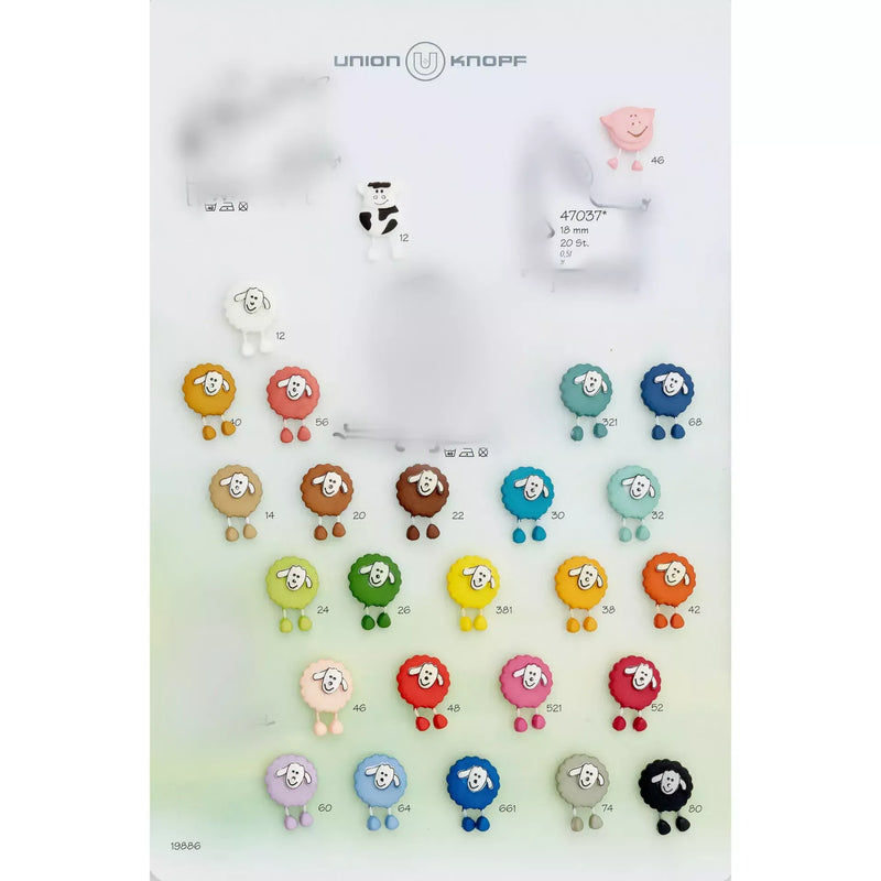 Polyester button Sheep shank 18mm